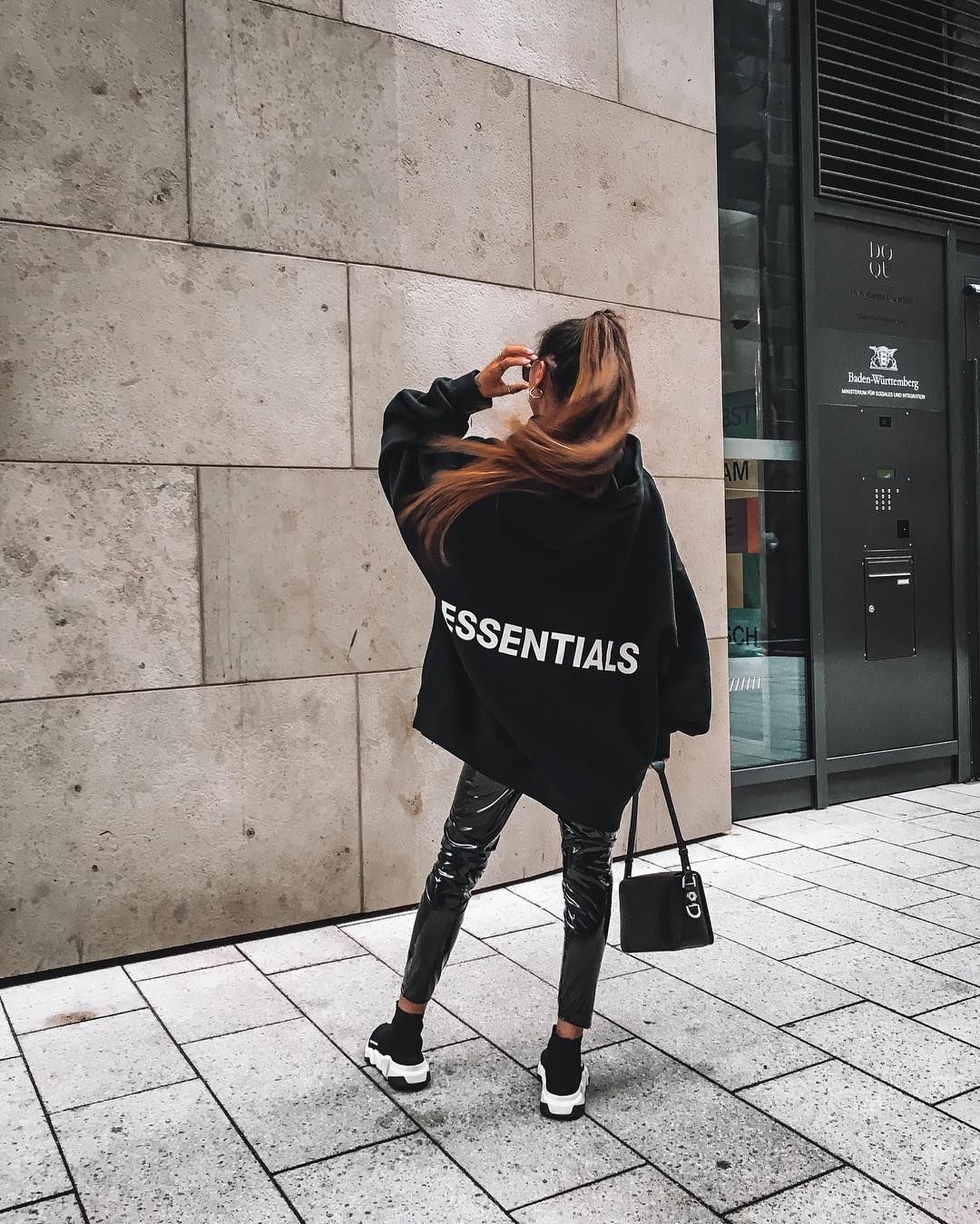 Black Essentials Hoodie Style